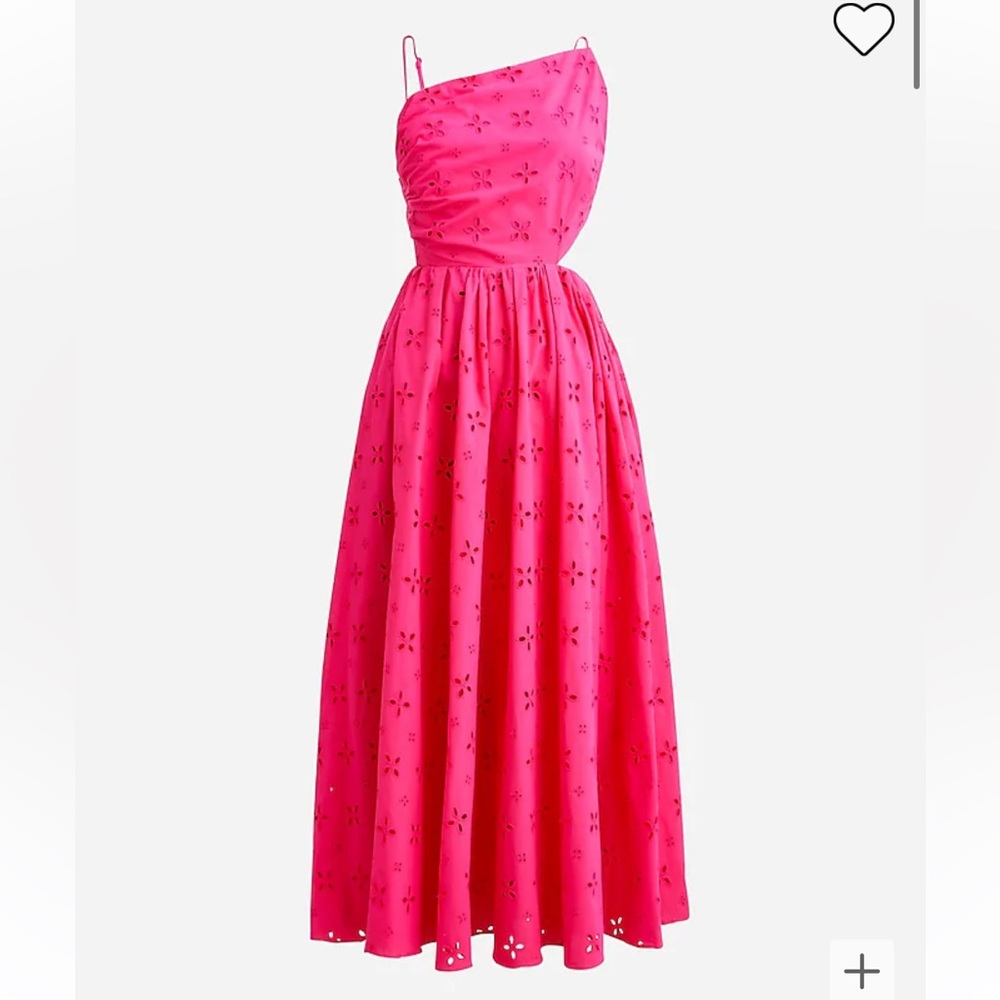JCrew collection side-cutout midi dress in eyelet